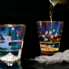 Unique Shiny Mountain Bottom Glass