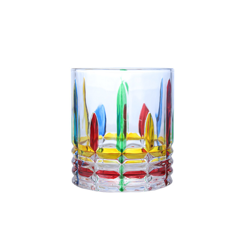 Colorful Hand Painting Drinking Glass