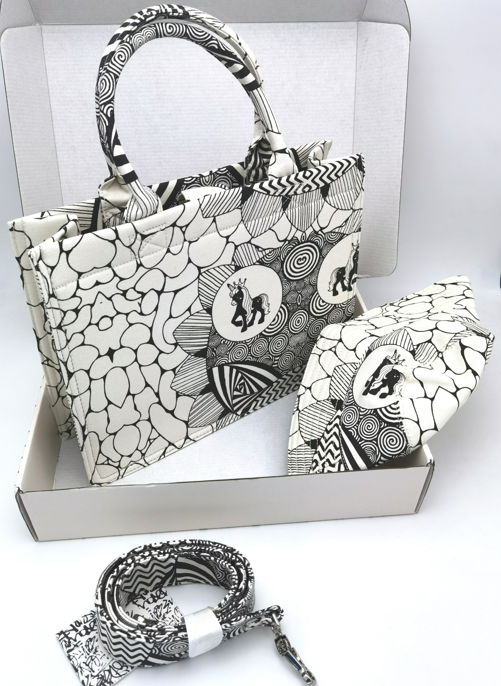 Canvas Shoulder Bag Set
