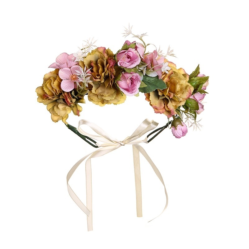 Handmade Head Flowers Garland Mannequin Decoration