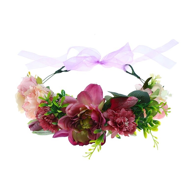 Mannequin Decoration Handmade Head Flowers Garland Headband
