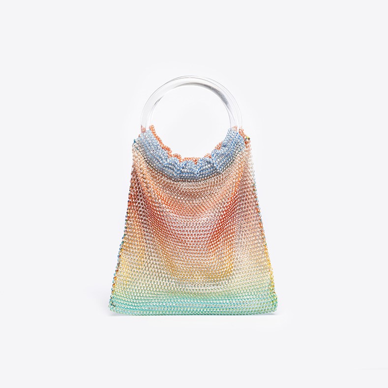 Mini Colorful Diamond Mesh Pochette