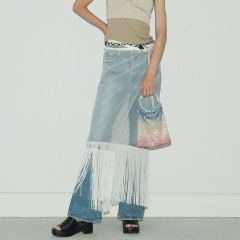 Mini Colorful Diamond Mesh Pochette