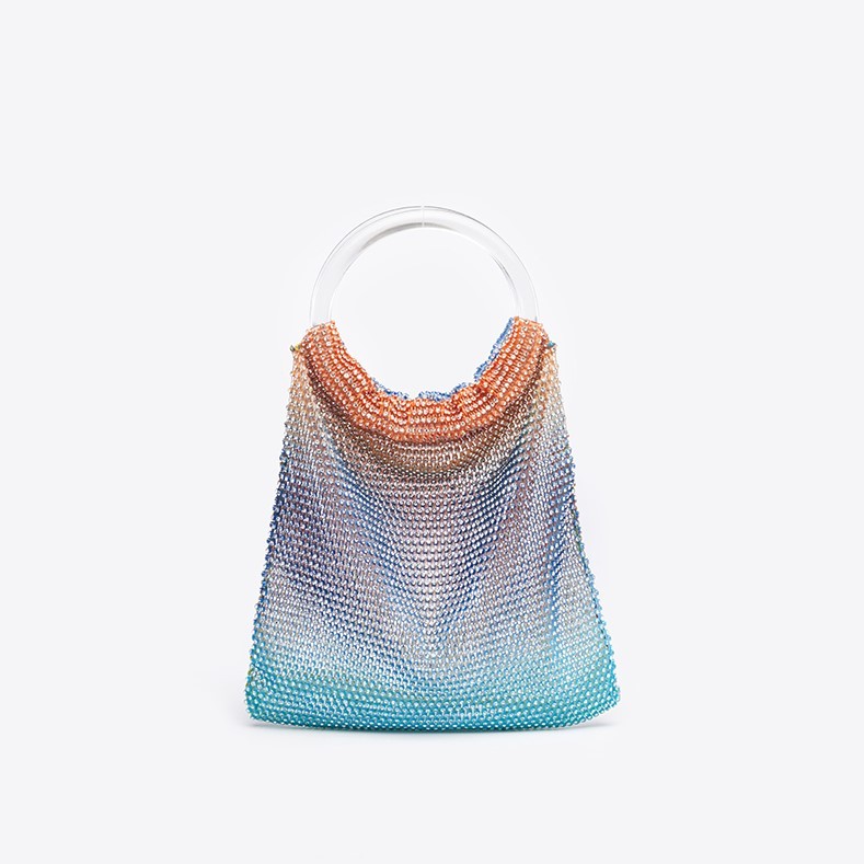 Mini Colorful Diamond Mesh Pochette