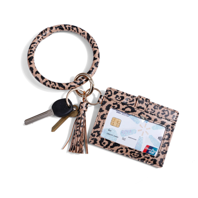 PU Card Holder Barcelet Keyrings