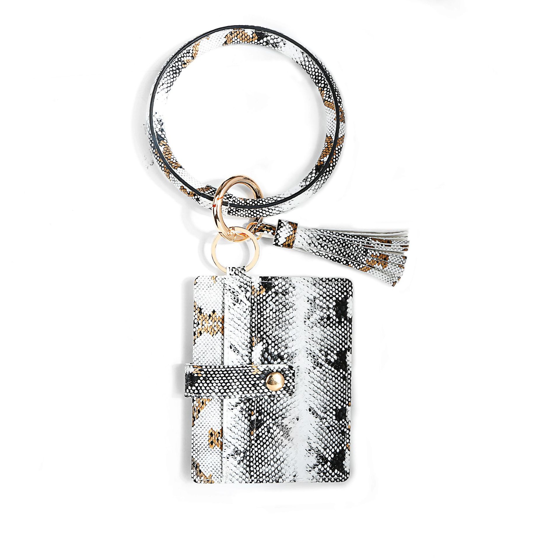 PU Card Holder Barcelet Keyrings