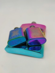 Electrical Iridescent Stainless Steel Pocket Flask