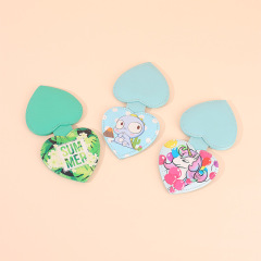 PU Heart Makeup Pocket Mirror