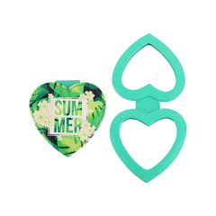 PU Heart Makeup Pocket Mirror