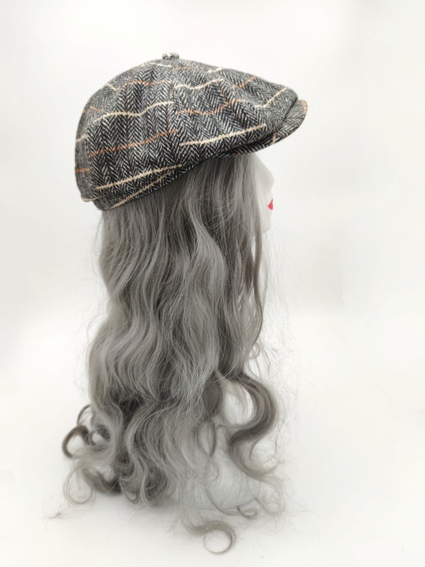 Autumn Winter Shop Mannequin Decoration Tartan Hat
