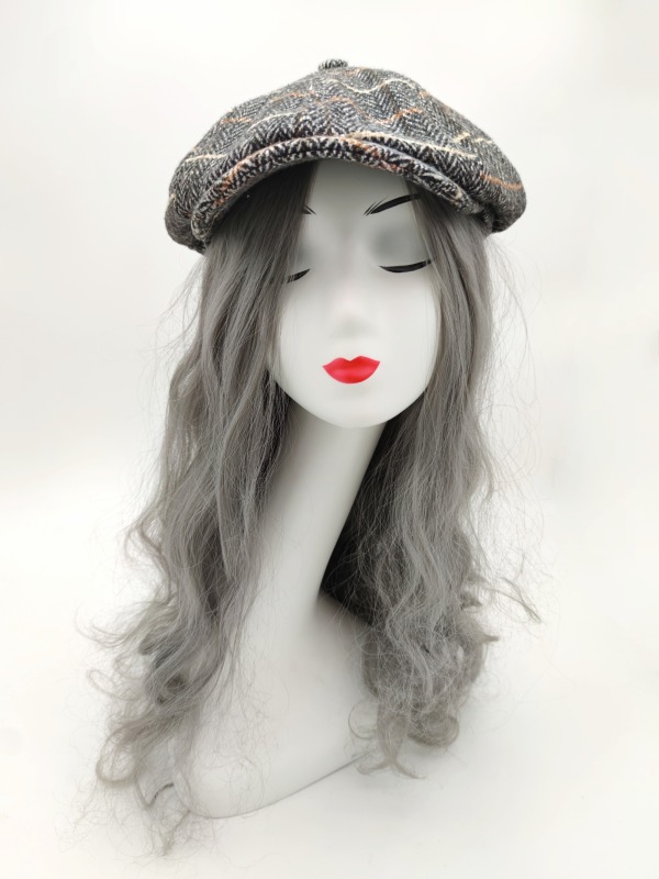Autumn Winter Shop Mannequin Decoration Tartan Hat