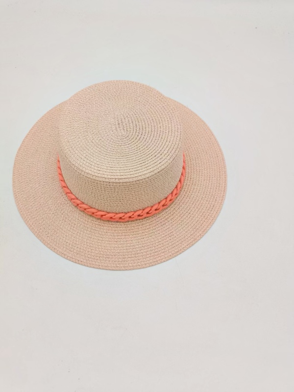 Chain Strap Summer Hand Weaving Straw Sun Hat