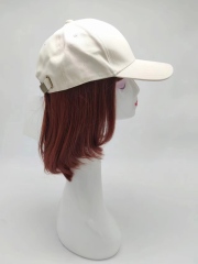 Beige/Milky white Cotton Cap