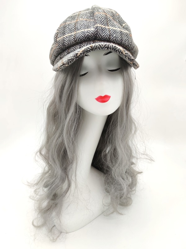 Autumn Winter Shop Mannequin Decoration Tartan Hat
