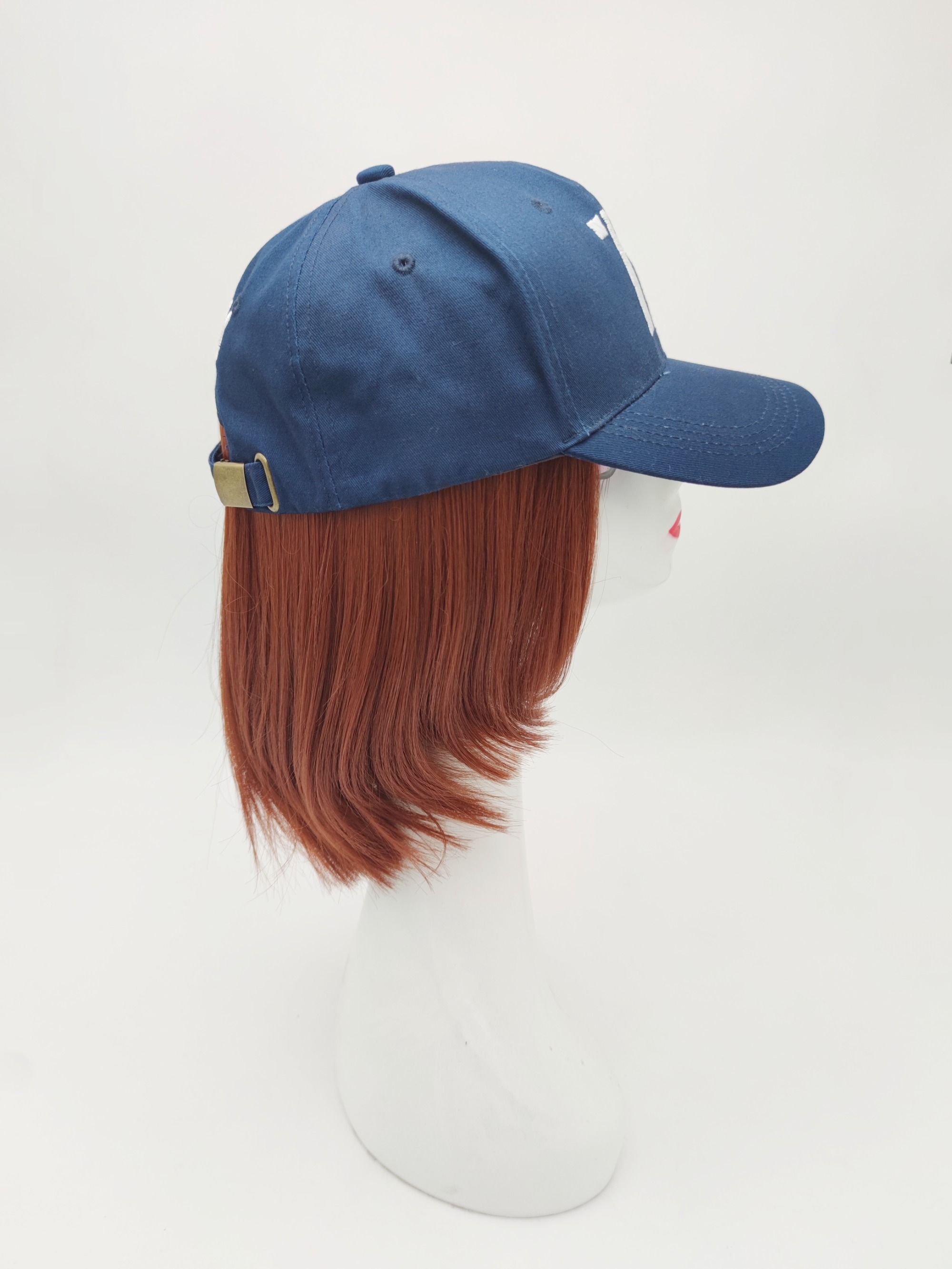 Embroidery Navy Blue Man Cotton Cap