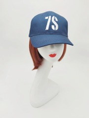 Embroidery Navy Blue Man Cotton Cap