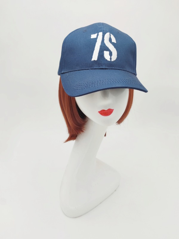 Embroidery Navy Blue Man Cotton Cap
