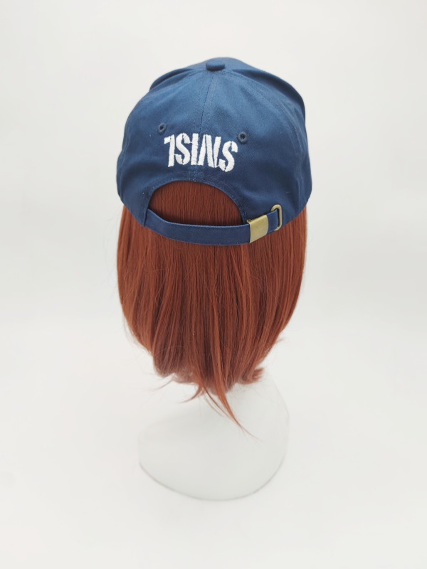 Embroidery Navy Blue Man Cotton Cap
