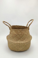Hand Woven Natural Straw Basket for Shop Decoration