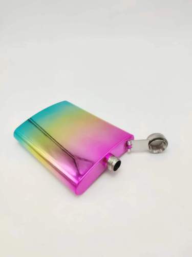 Electrical Iridescent Stainless Steel Pocket Flask