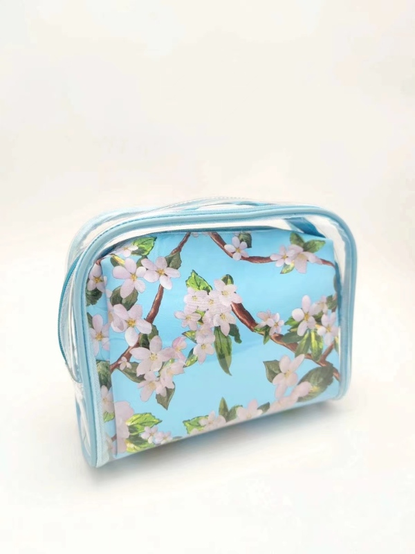 Double Transparent PVC Makeup Cosmetic Bag