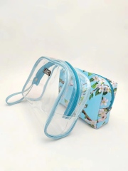 Double Transparent PVC Makeup Cosmetic Bag