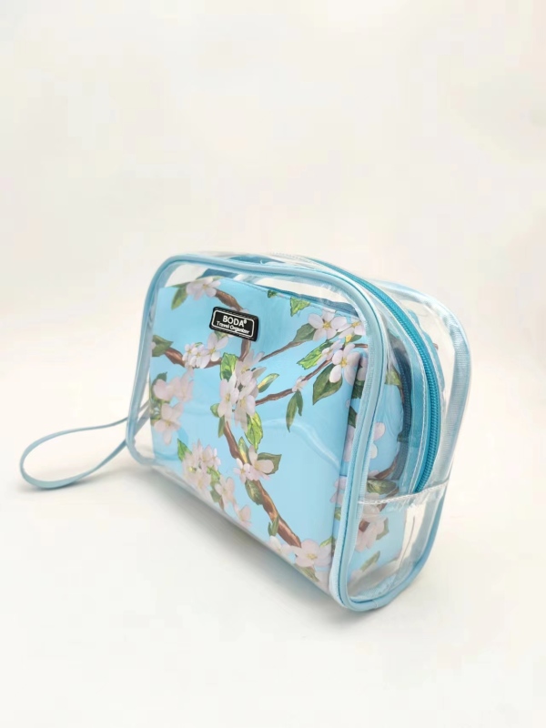 Double Transparent PVC Makeup Cosmetic Bag