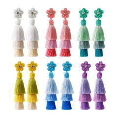 Handmade Beads Tassel Vintage Bohemian Earrings