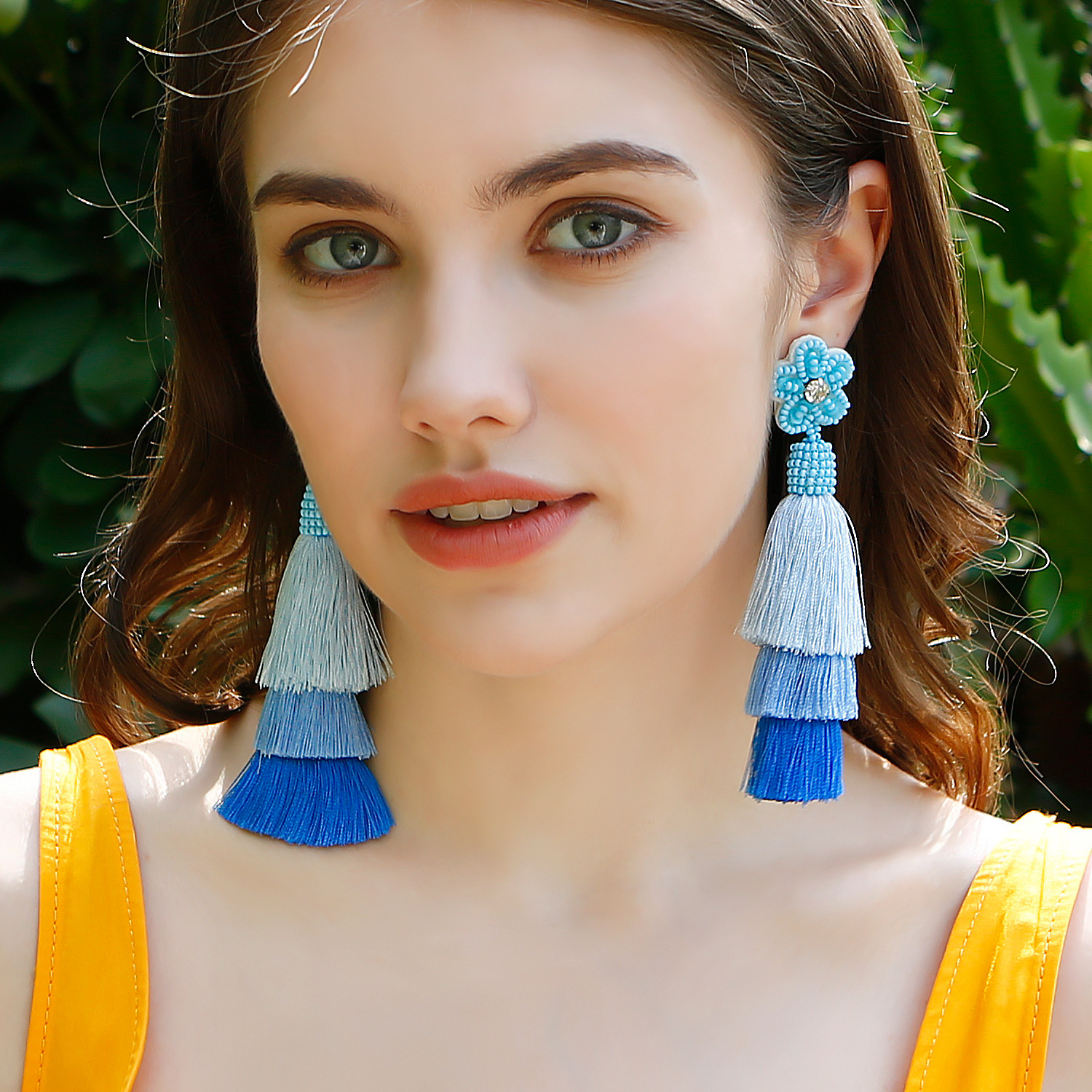 Handmade Beads Tassel Vintage Bohemian Earrings