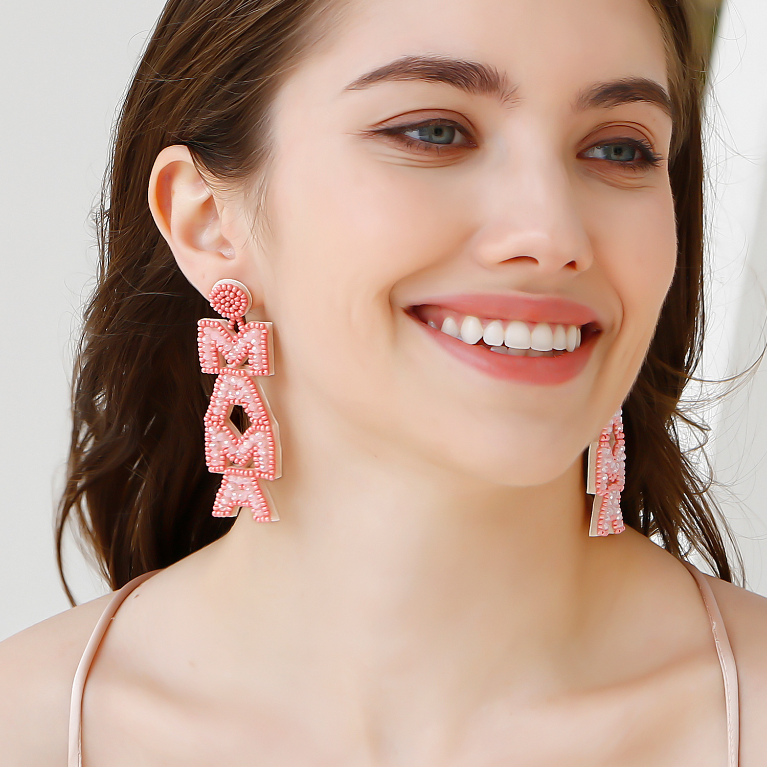 Handbeaded Vintage Beads MAMA Earrings
