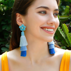 Handmade Beads Tassel Vintage Bohemian Earrings