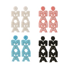 Handbeaded Vintage Beads MAMA Earrings