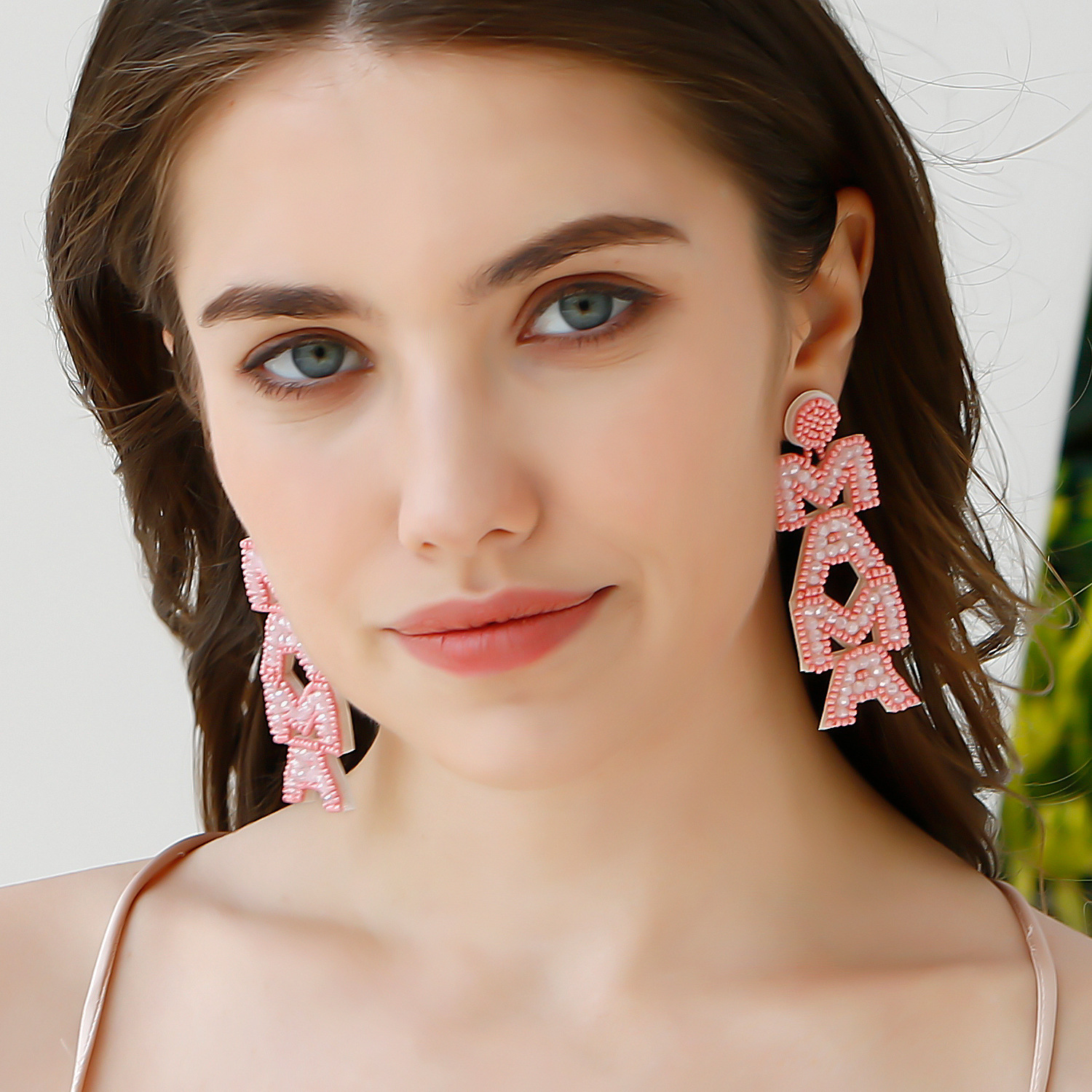 Handbeaded Vintage Beads MAMA Earrings