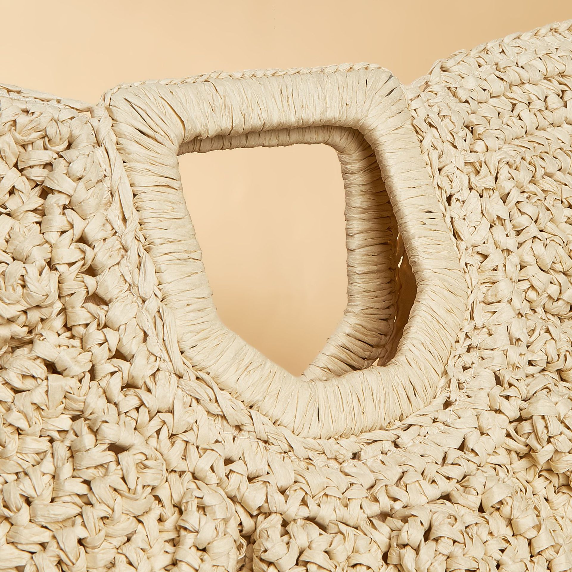 Handmade Straw Wowen Beach Handbag