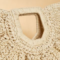 Handmade Straw Wowen Beach Handbag