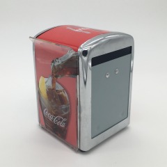 Custom Full Printing Tinplate Napkin Holder with Menu Holder