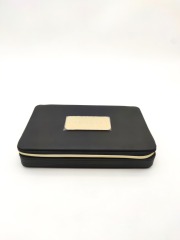 Black Foam Leather Makeup Eyeshadow Blush Lip Pallet Case