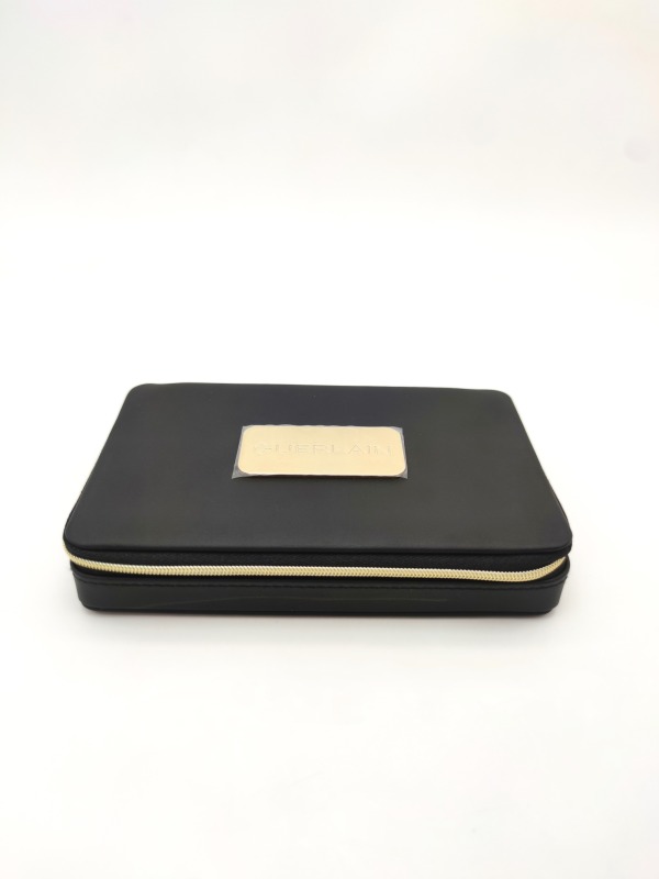 Black Foam Leather Makeup Eyeshadow Blush Lip Pallet Case