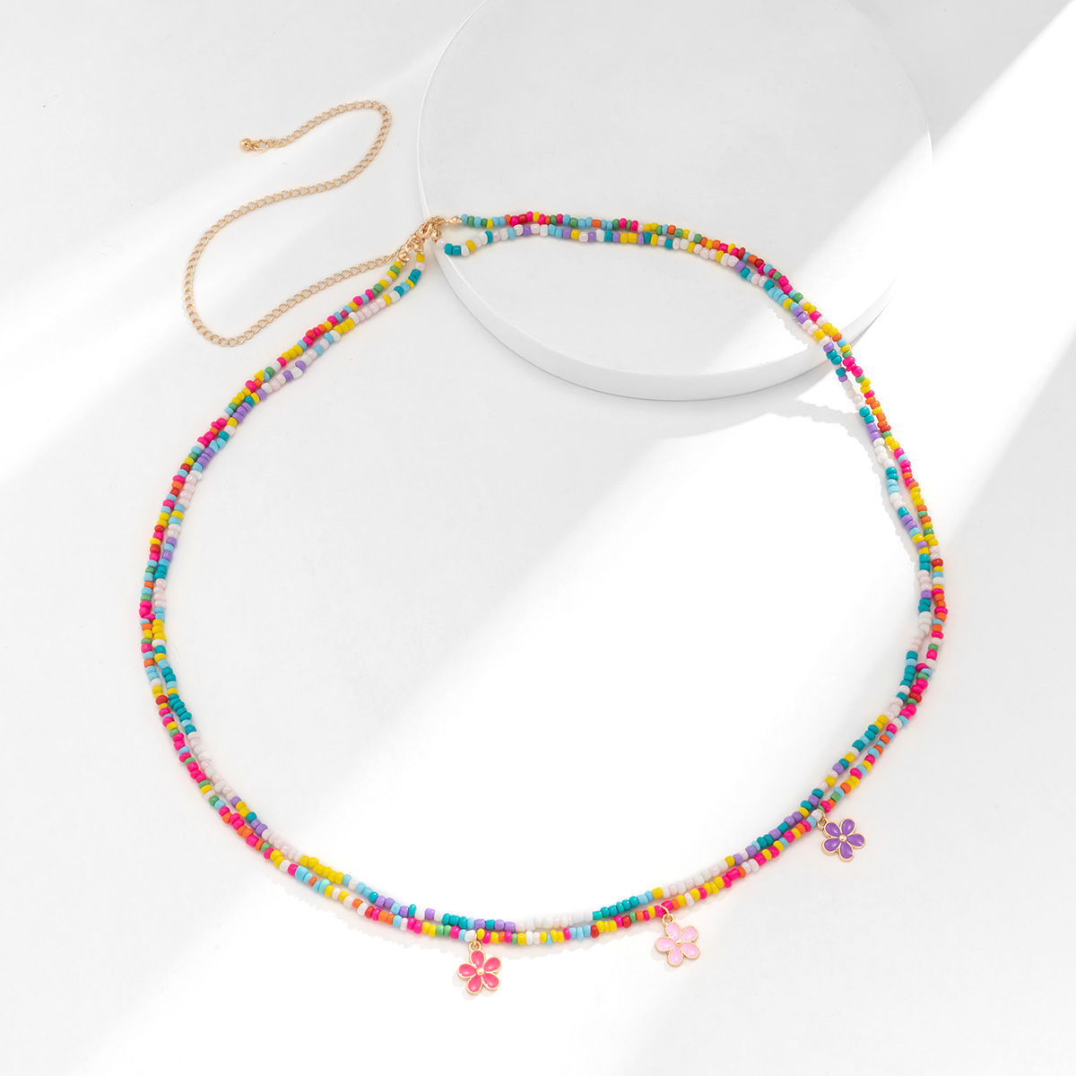 Beach Colorful Flowers Tassels Seed Beads Waist Chains Belly