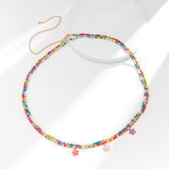 Beach Colorful Flowers Tassels Seed Beads Waist Chains Belly