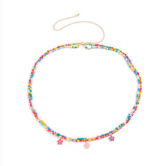 Beach Colorful Flowers Tassels Seed Beads Waist Chains Belly