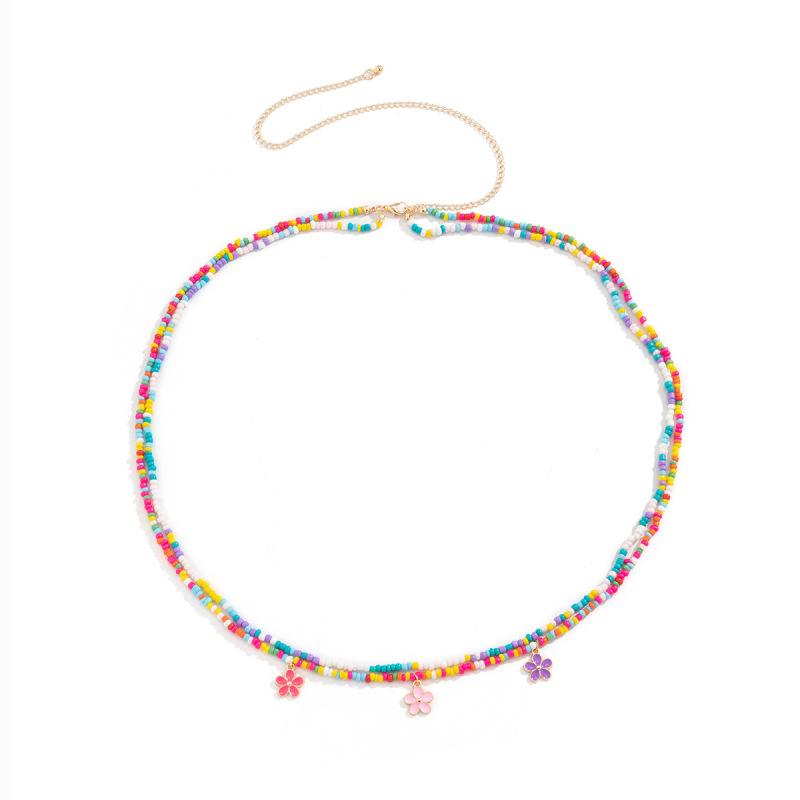 Beach Colorful Flowers Tassels Seed Beads Waist Chains Belly