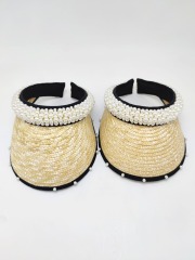 Black Ribbon Summer Hand Weaving Straw Sun Hat