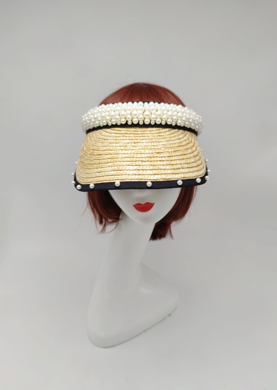 Black Ribbon Summer Hand Weaving Straw Sun Hat