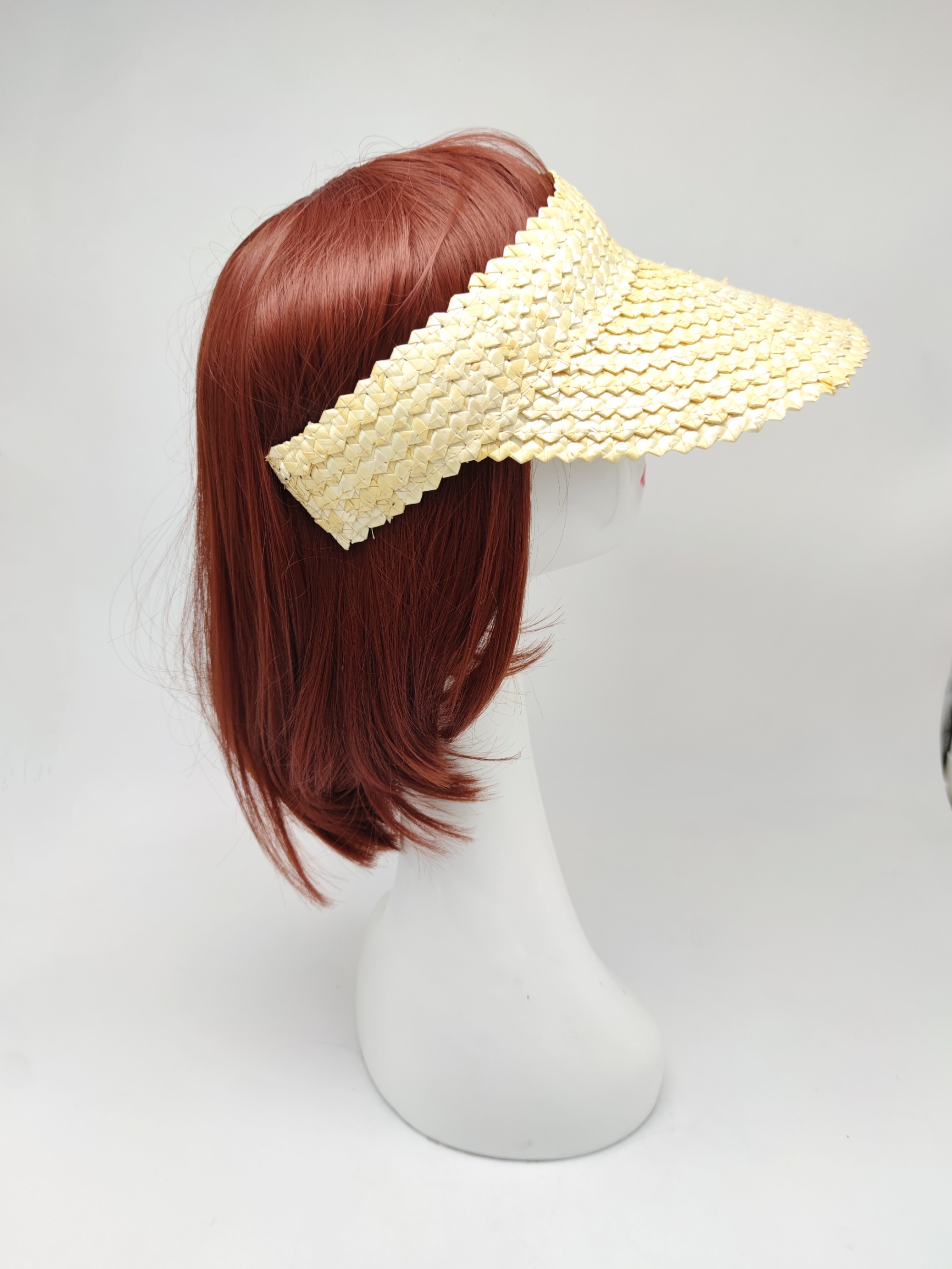 Black Ribbon Summer Hand Weaving Straw Sun Hat