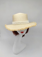Black Ribbon Summer Hand Weaving Straw Sun Hat