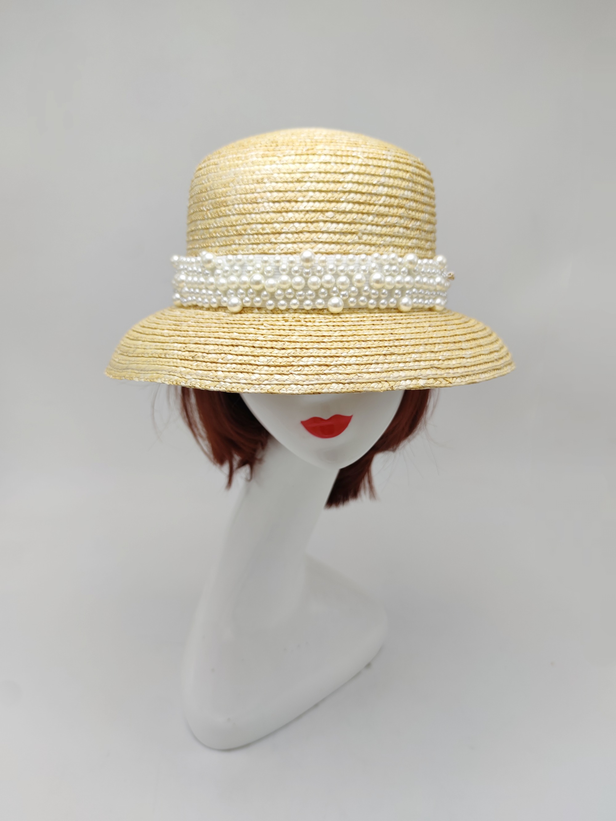 Black Ribbon Summer Hand Weaving Straw Sun Hat