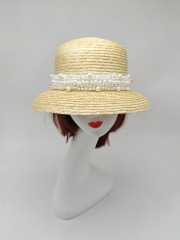 Black Ribbon Summer Hand Weaving Straw Sun Hat