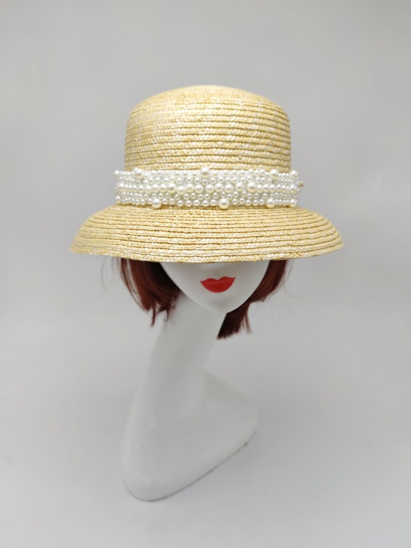 Black Ribbon Summer Hand Weaving Straw Sun Hat