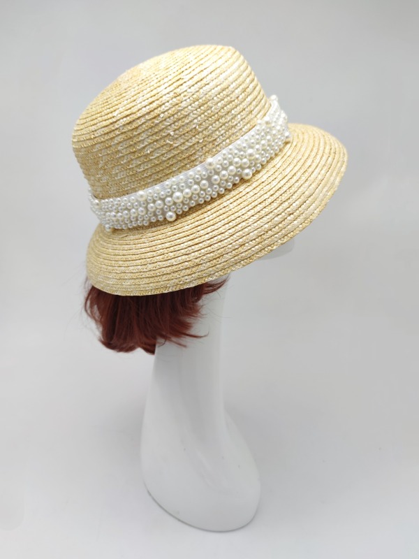 Black Ribbon Summer Hand Weaving Straw Sun Hat